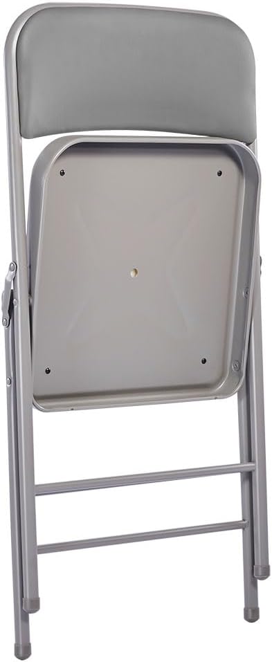 Amazing for less Pack of 4 (Fabric/Vinyl) Steel Frame Metal Foam Padded Folding Chairs (Black, Gray, White)