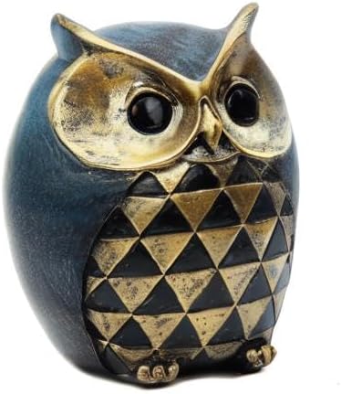 Leekung Owl Statue Home Decor - Owl Figurines for Bookshelf, Bedroom, Living Room, Office & TV Stand Decorations - Animal Sculptures Gift for Bird Lovers