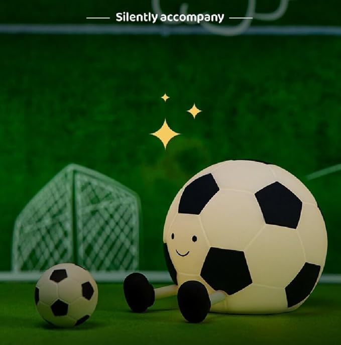QANYI Sport Fans Soccer Light,Rechargeable Small Lamp Dimmable with Soft Touch,Football Nightlight Accessories Stuff Game Decor, Birthday Christmas Soccer Lover Gifts for Girls 8-12 Kids Teens Boys