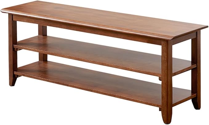 XKZG Storage Bench Wooden Shoe Rack Bench Rustic Solid Wood Entryway Bench (Brown,47.2")