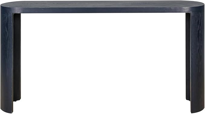 kevinplus 60'' Modern Console Table Sofa Table Entryway Table for Living Room, Contemporary Console Table Sofa Table Sturdy Construction, Curved Legs, Navy Blue