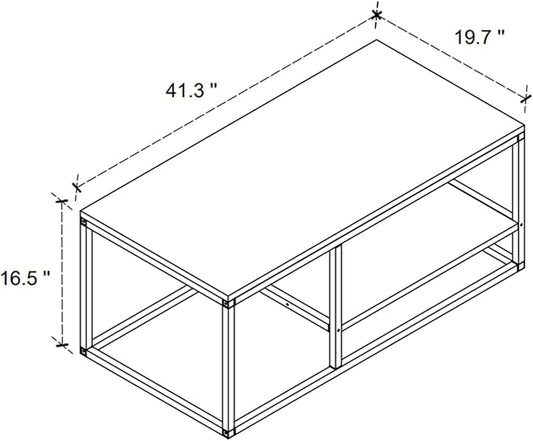 BOFGO 2-Tier Coffee Table - Compact & Versatile, Ideal for Living Room