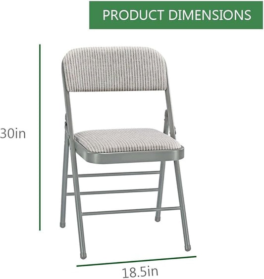 Amazing for less Pack of 4 (Fabric/Vinyl) Steel Frame Metal Foam Padded Folding Chairs (Black, Gray, White)