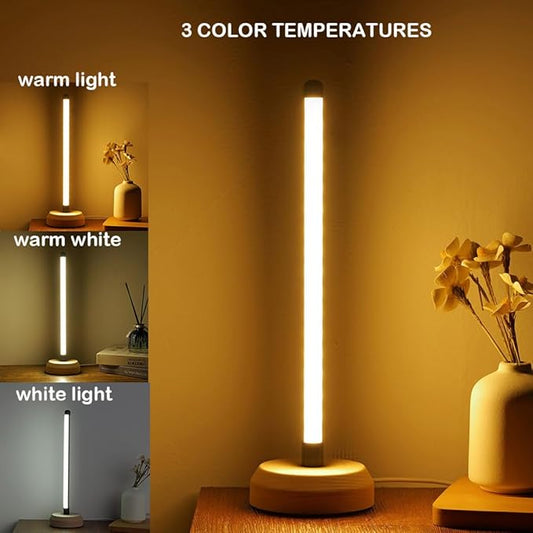 Bedside Table Lamp for Bedroom , 3-Color Temperature Lamp,Bedroom Bedside Night Light, Dimmable Led Lighting, Small Table Lamps for Living Room OfficeCreative Home Decor, Unique House warmging Gif