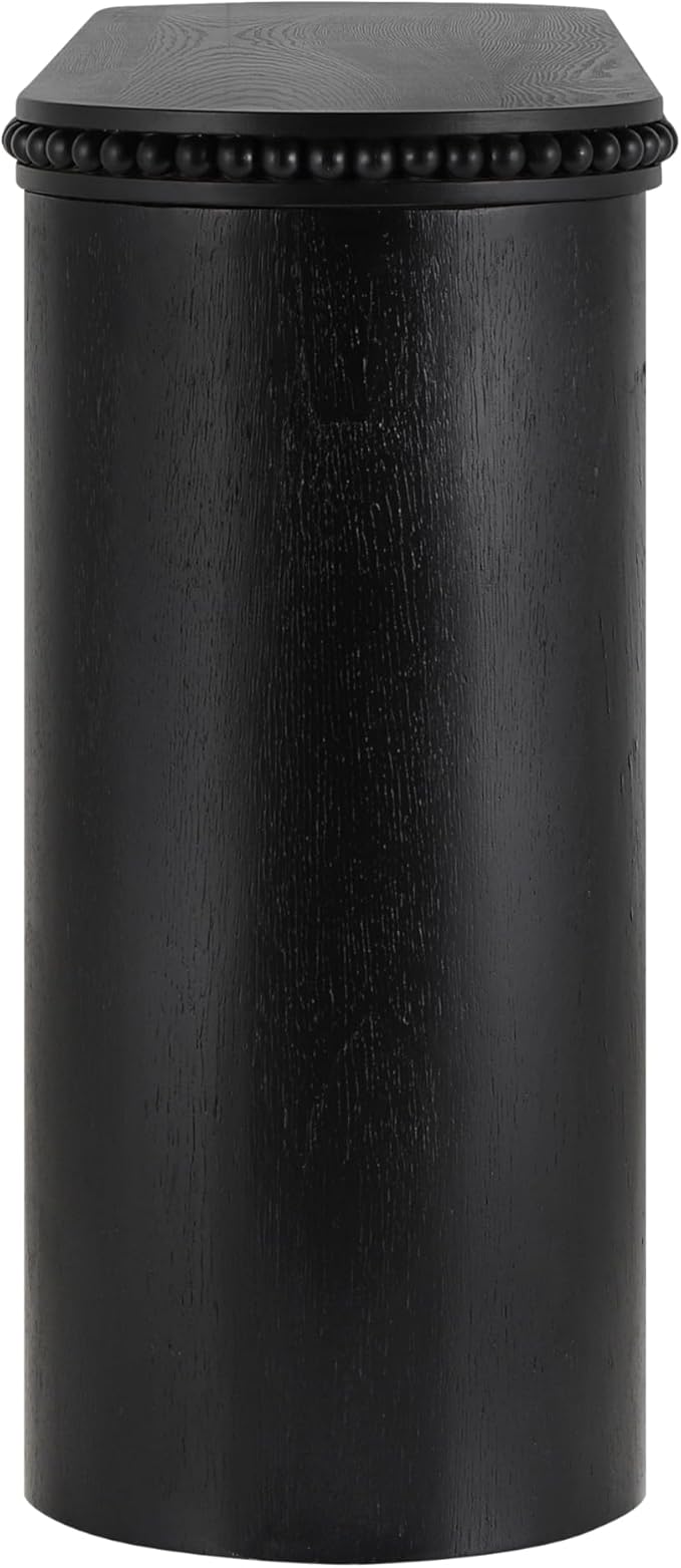 kevinplus 59.8'' Console Table Sofa Table for Entryway, Modern Elegant Design & Reversible Curved Column Leg, Easy Assemble, Black