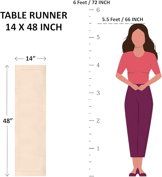 Solino Home Linen Table Runner 48 Inches - 100% Pure Linen Grape Table Runner 14 x 48 Inch Ideal for Dresser and Coffee Tables - Fall, Autumn, Halloween, Thanksgiving, Holiday - Athena