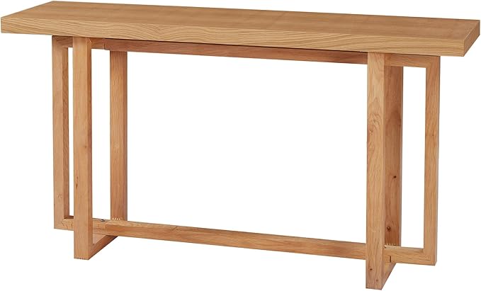 Console Table 59.05" Wood Narrow Entryway Modern Extra Long Decorative Sofa Table Accent Hallway Table for Entryway, Hallway, Living Room, Foyer, Corridor, Oak