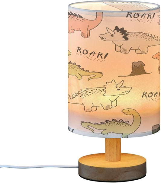 Bolaz Small Table Lamp for Bedroom Funny Dinosaur Table Lamp Nightstand Lamp for Livingroom Office Reading Working Table Desk