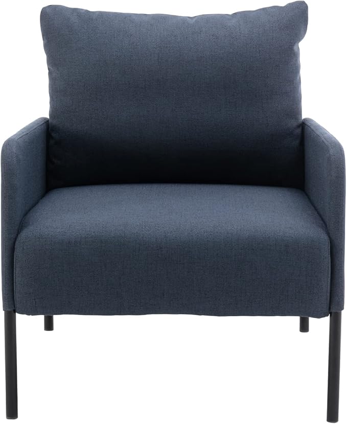 Kmax Fabric Single Sofa Couch Modern Accent Chair for Living Room Small Space, Apartment, Bedroom, Dorm, Office - Blue