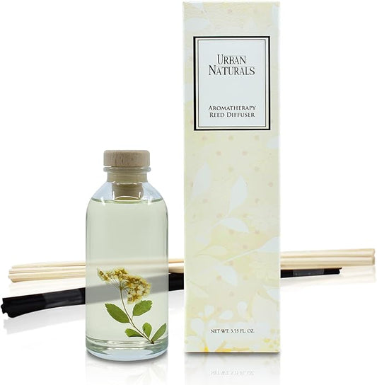 Urban Naturals Spring Blooms Scented Reed Diffuser Oil Set | Real Flowers in The Bottle! Bulgarian Rose, Egyptian Jasmine, Blue Orchid, Lily of The Valley, Amber | Great Idea