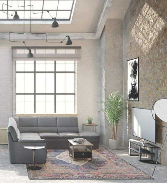 Furinno Coffee Table with Bins, Dark Brown/Black