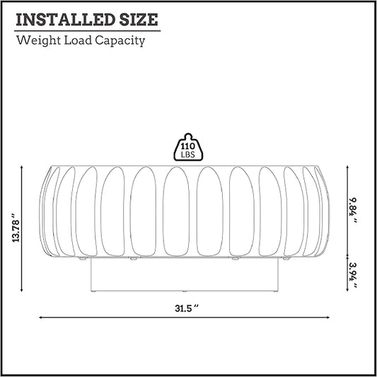 WILLIAMSPACE 31.5" Round Coffee Table with Elegant Sculptural Design, Solid Wood Carved Center Drum Coffee Table Circle End Side Table with Sturdy Base, Walnut