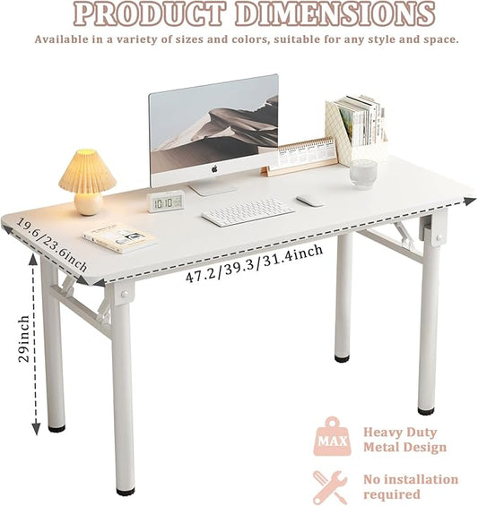 Computer Desk Study Table No Assembly Required,Writing Computer Space Saving Folding Table for Home Office