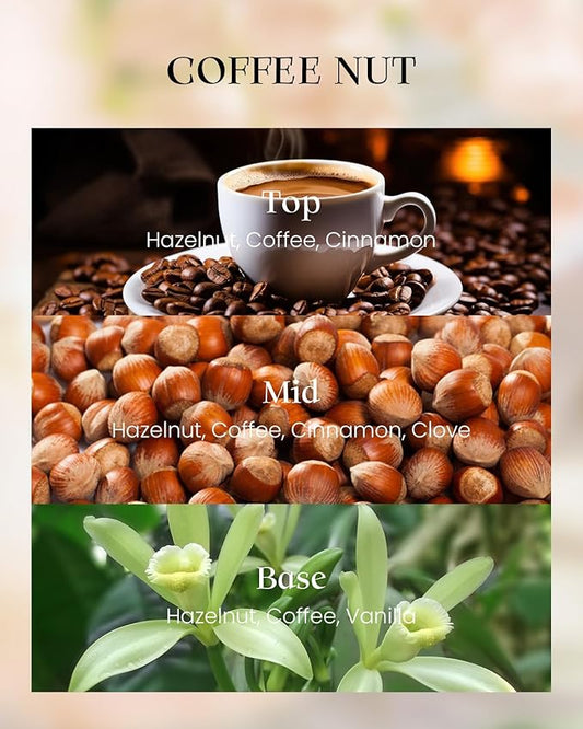 M&SENSE Coffee Candles,CoffeeNut Naturally Scented Candles,Vegan Soy,8.1oz 42-Hour Long Burning Time,Relax Home Fragrance Calm for Office Home Bathtub,Fancy Gifts for Women & Men