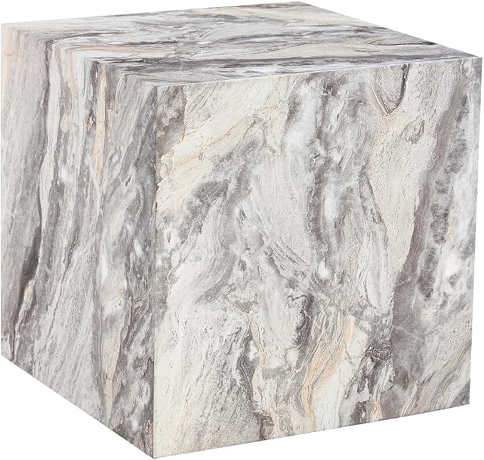 Side Table, End Table Living Room Table, Modern Sofa Couch Table, Faux Marble End Table, Bedside Table Nightstand for Small Spaces, Bedroom