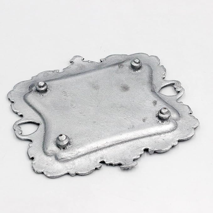 Vintage Small Sliver Ring Dish, Birthday & Wedding Gifts for Women,Wedding Ring Tray -Sliver (1 Pack)