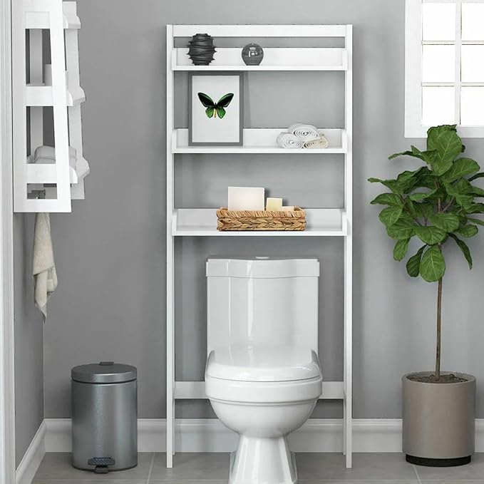 Sumnacon Bathroom Tray for Counter 9.8 Inch Water Hyacinth Bathroom Trays Over Toilet, Wicker Toilet Tank Organizer Decorative Countertop Trays for Toilet Vanity Kitchen Shelf Dining Table Desk