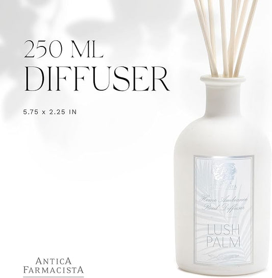 Antica Farmacista Home Ambiance Diffuser - Long-Lasting Reed Scent Diffuser - Luxury Room Freshener Gift - Lush Palm, 8.45 fl oz