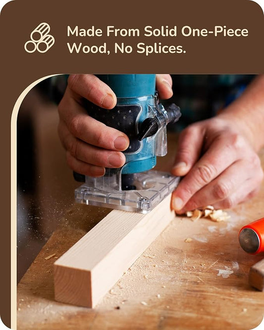 EDISHINE LED Wood Table Lamp, 3-Color Temperature Minimalist Bedside Lamp, Stepless Dimmable & Memory Function, Touch Switch, Square Nightstand Lamp for Bedroom, Living Room, One-Step Installation