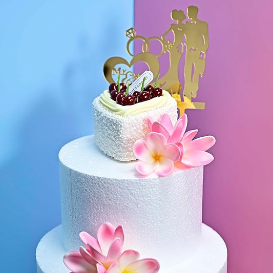 15pcs Pink Flowers PU Real Touch Lifelike Hawaiian Artificial Flowers for DIY Wedding Bouquets Pink Bridal Shower Centerpieces Arrangements Party Tables Decorations