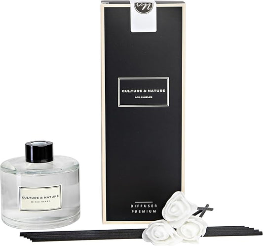 CULTURE & NATURE Reed Diffuser Set 6.7oz (200ml) Mixed Berry Scented Diffuser with Sticks Home Fragrance Reed Diffuser for Bathroom Shelf Decor