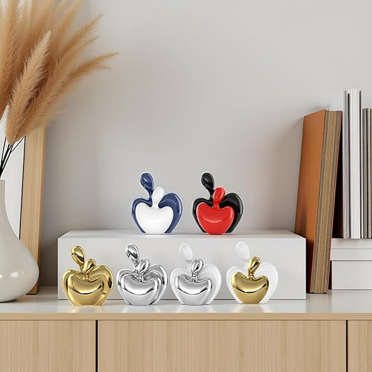 XMGZQ Mini Hugging Couple Statue Ceramic Lover Figurine Home Decor is a Romantic Gift for Her on Wedding Anniversary and Valentines, TV Stand Decoration Knick Knacks for Shelves (Silver)