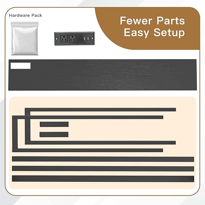 35'' High Behind Couch Table, Narrow Console Table with Outlet, Sofa Table for Entryway Hallway, Living Room, Black