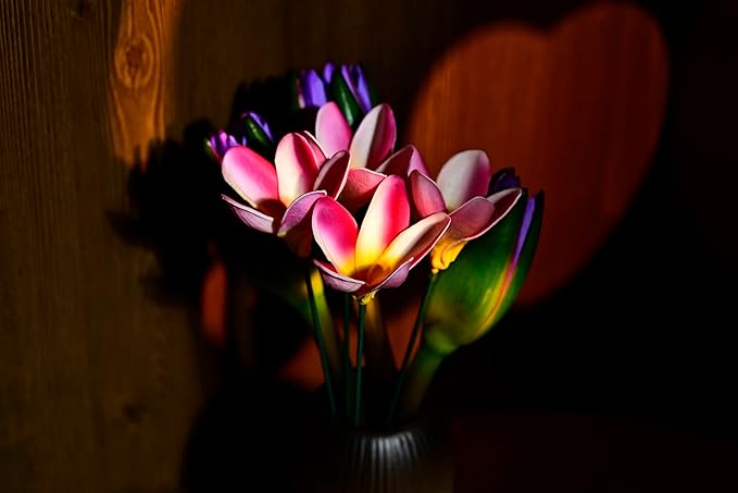 15pcs White Hot Pink Flowers PU Real Touch Lifelike Hawaiian Artificial Flowers for DIY Wedding Bouquets Bridal Shower Centerpieces Arrangements Party Tables Decorations