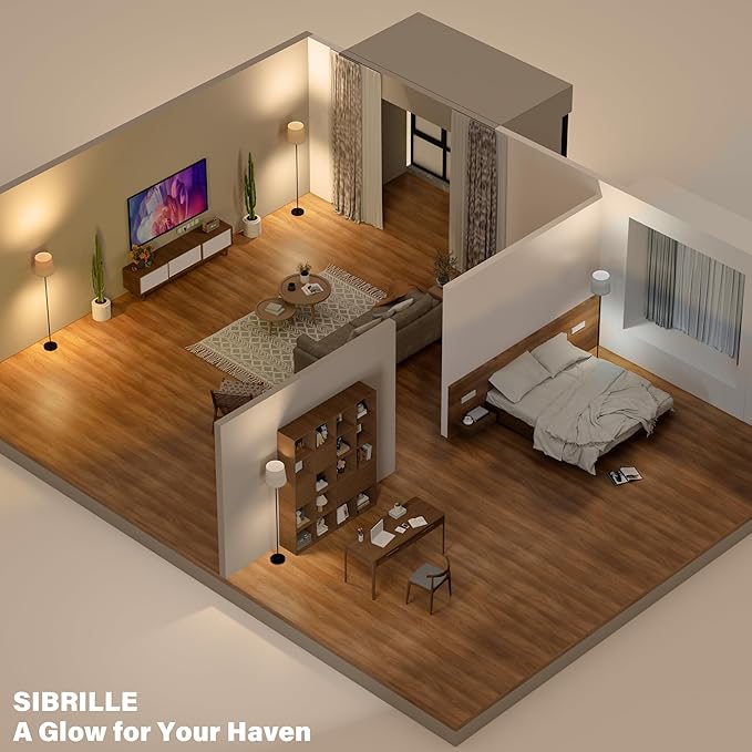 Floor Lamp with Linen Shade - 62" Tall LED Standing Lamp with Foot Switch, 3 Color Temps, 9W E26 Bulb Included, Black Floor Reading Light Corner Lamp for Living Room Bedroom Office Dorm