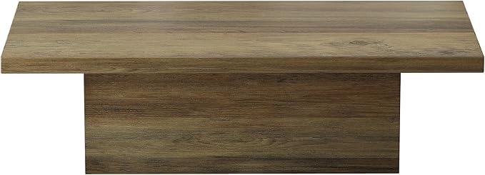 Farmhouse Coffee Table, 47.25" Modern Center Tables Wood Cocktail Table, Scratch-Resistant Accent Table with Sturdy Frame for Living Room, Home Office & Lounge