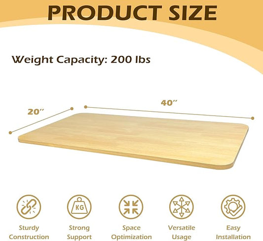 Laundry Folding Table, 40'' x 20'' Wooden Wall Mount Desk, Laundry Table for Folding Clothes, 40'' Length (Oak Color)