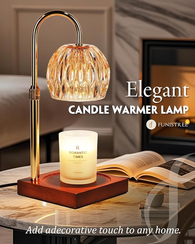 Candle Warmer Lamp, Wax Melter Warmer with Adjustable Height & Timer, Birthday Gifts for Women Mom, Christmas Gifts, House Warming New Home Office Decor for Jar Candles