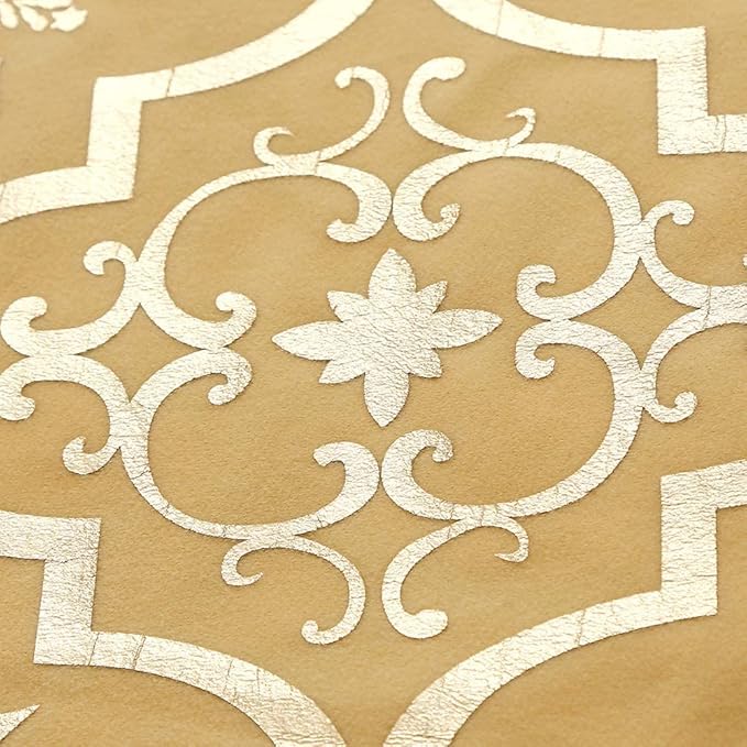 Flash World 36 Inch Large Christmas Tree Skirt Xmas Soft Cover Mat Decor Snowflake Collar Farmhouse Tree Skirt for Holiday Ornaments Party Home Indoor Decorations (Yellow, 48INCH)