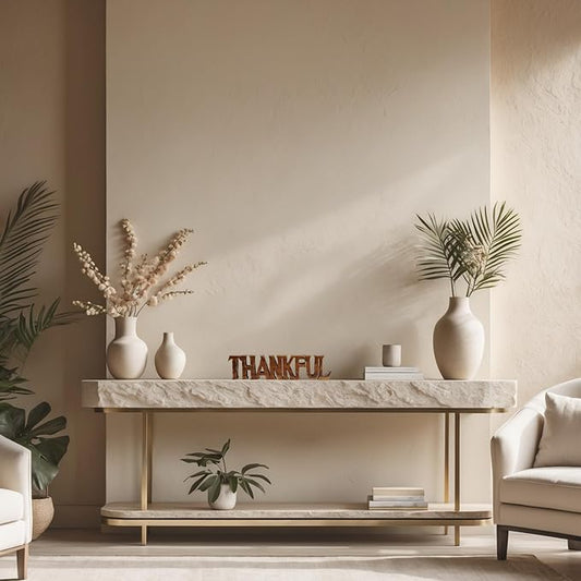 Decozen Gifts for Mom - Wooden Thankful Sculpture - Mother's Day Birthday Gifts, Home, Office, Living Room, Shelf, Fireplace, Farmhouse, Tabletop, Boho and Mantle Decor - Mothers Day Decorations