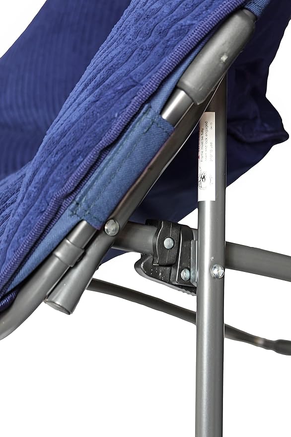 Zenithen Indoor Foldable Portable Plush Hexagon Folding Dish Chair, Perfect for Bedrooms, Dorm Rooms, and Living Rooms, Use for Reading, Studying, Gaming, Navy Blue (Pack of 2)