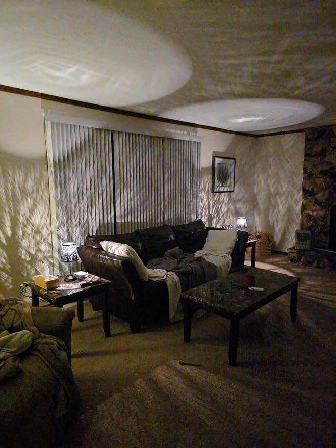 Timeflies Mini Table Lamp Bedside Lamp Decorative Nightstand Lamp for Bedroom Living Room, Black Metal Shade Forest Lighting, Bulb Included Halloween Room Decor