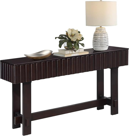 52" Wood Console Table for Entryway, Mid-Century Sofa Table with Storage Drawers for Living Room TV, Hallway Entrance Foyer