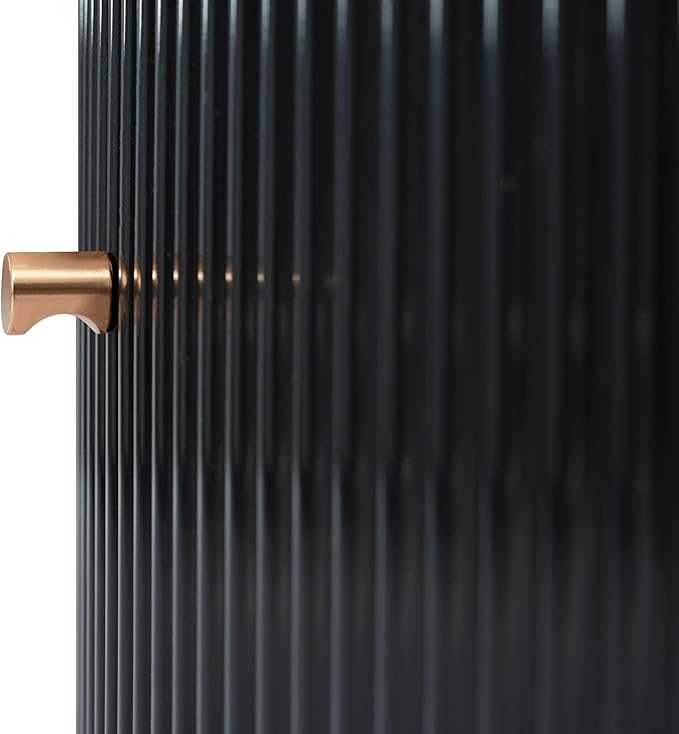 31.5" Round Coffee Table with Storage, Modern Round Coffee Table with 2 Drawers Storage Accent Table Round Black End Table for Living Room,Black