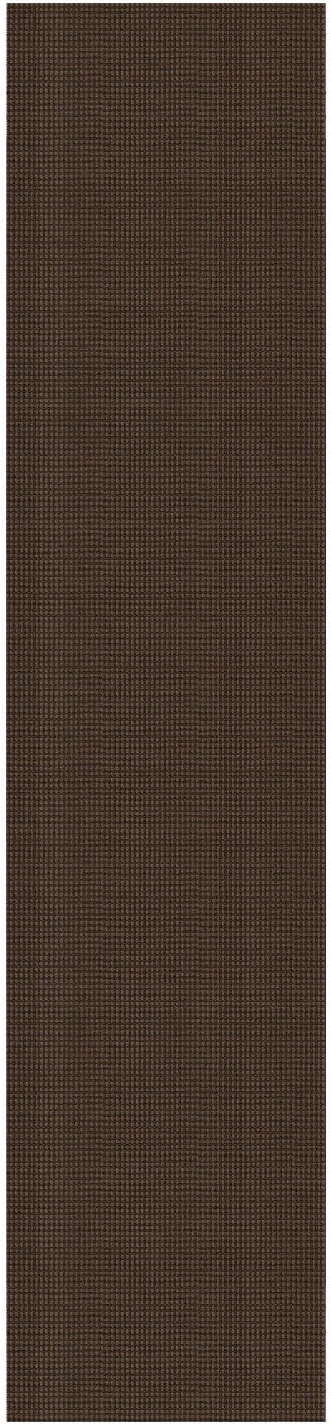 IOHOUZE Washable Runner Rug 2.6x12 Non Slip Rubber Backed Extra Long Hallway Runner Entryway Runner Indoor, Kitchen Rugs Woven Cotton Floor Carpet for Hall Entrance Stair, Brown