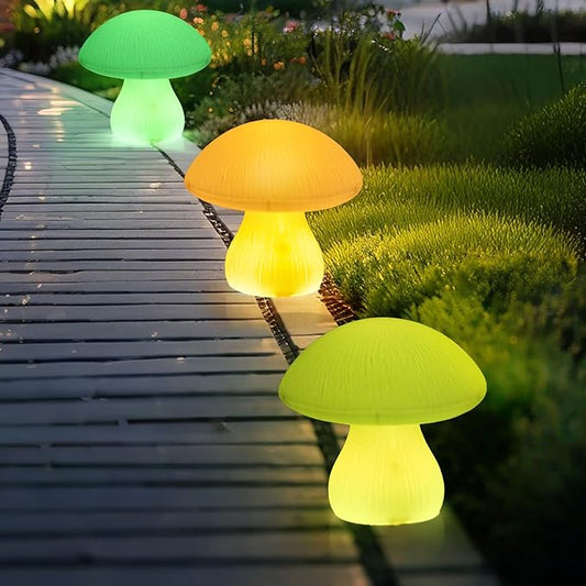 Outdoor RGB Mushroom Table Lamp Battery Waterproof Remote Control Table Lamp for Bedroom, Shower Small Bedside Lamps for Night Stands Bedside Lights Gift for Teen Girls Bedroom Indoor Living Room