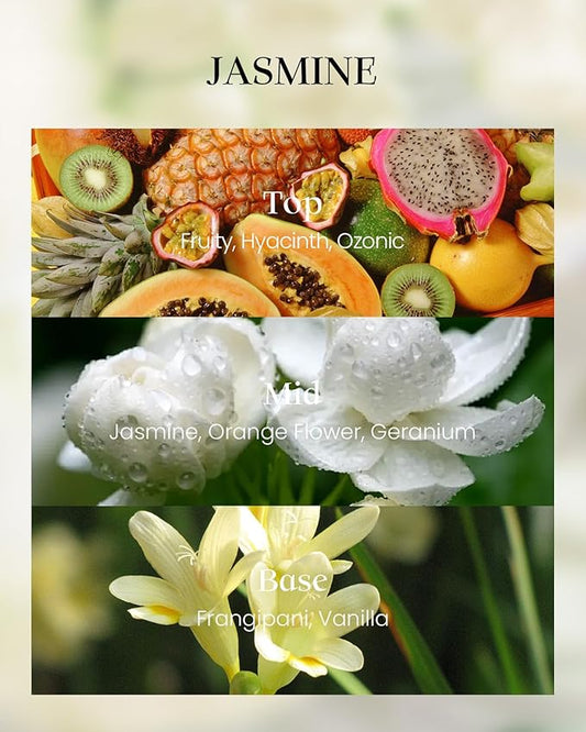 M&SENSE Jasmine Scented Soy Candles, 8.1oz 42-Hour Long Last Burning Time, No Toxin Aromatherapy Stress Relief Home Fragrance for Her