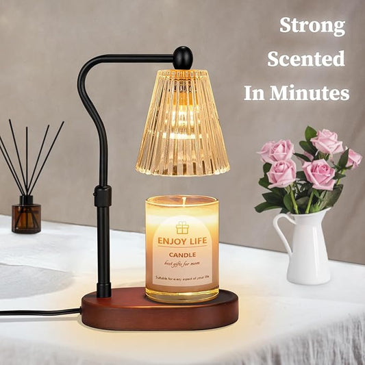 Candle Warmer Lamp with Timer Dimmer Adjustable Height,Mothers Day Gifts,Electric Wax Warmer Vintage Home Decor for Scented Jar Candles,Birthday Gifts for Women