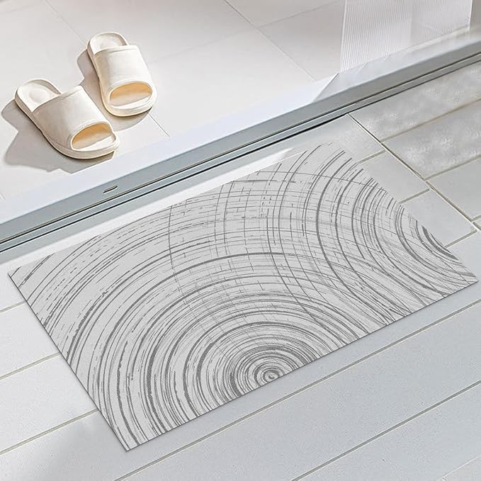 Ultra Thin Door Mat Indoor Entrance, 1/10 in Thin Door Mats for Inside Entry, Non-Slip Rubber Backing Washable Doormat, Fade Resistant, Absorbent, Low Profile Dirt Trapper, 35"X24"