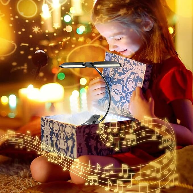 Vekkia Folding Music Stand Light - Portable 42 - Led Rechargeable, Super - Bright Clip - on Piano Lamp. Professional 5 Brightness×3 Color Temperature, for Grand Piano, Book Reading