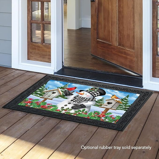 Briarwood Lane Checkered Snowman Winter Doormat