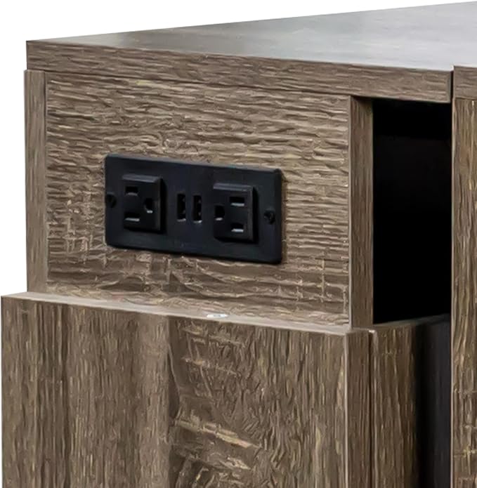 24"-118" Extendable Dining Table with Storage for 2-12 People, Modern Space-Saving Extra Long Wood Folding Table with USB & AC Outlets, Multifunctional Conference Meeting Desk, Oak