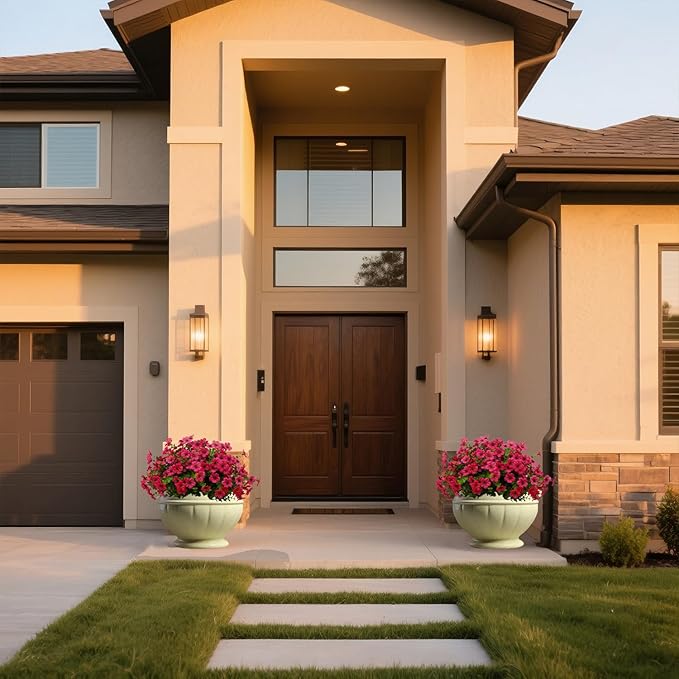 12 Bundles Artificial Flowers for Outdoor Indoor Fake Flowers uv Resistant Artificial Outdoor Flowers Fake Plants for Porch Garden Home Patio Decor (Rose Red)