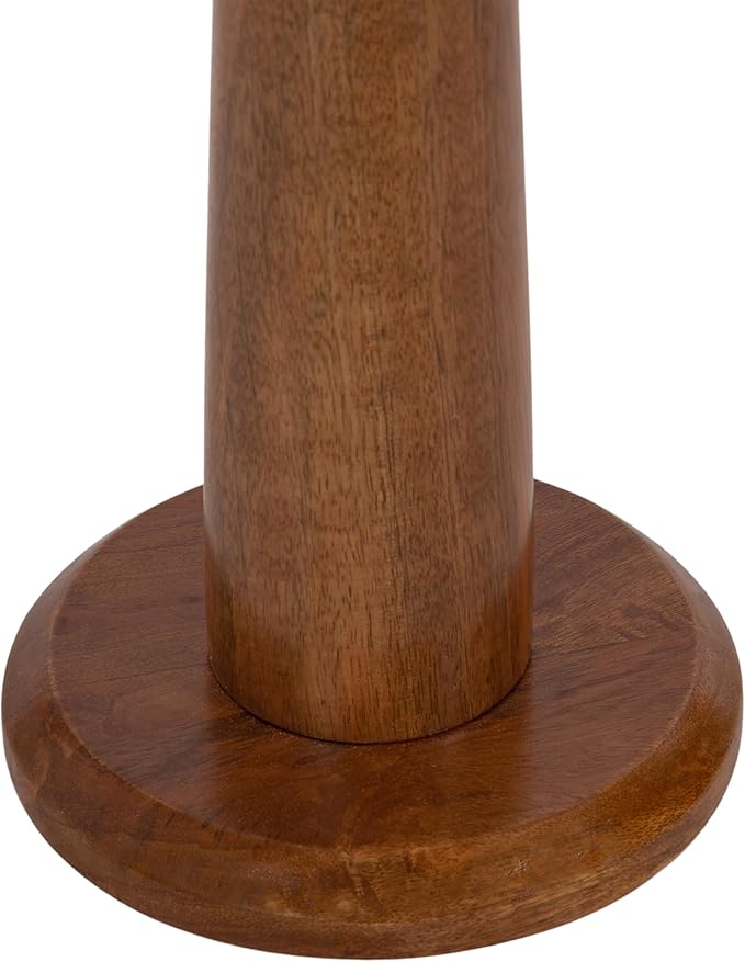 Kate and Laurel Jakob Modern Wooden Round Side Table, 12 x 24, Walnut Brown, Circle Pedestal Table for Use as Bedroom Nightstand, Indoor Plant Stand, or Decorative Living Room Table