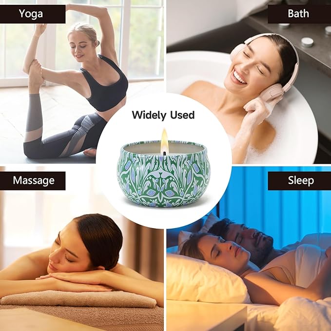 3 Pack Scented Candles Gifts for Women, 2.5 oz Aromatherapy Candles for Home Scented, Natural Soy Candles with Floral Scents, Portable Small Jar Candles Set Gifts for Birthday, Mother's Day