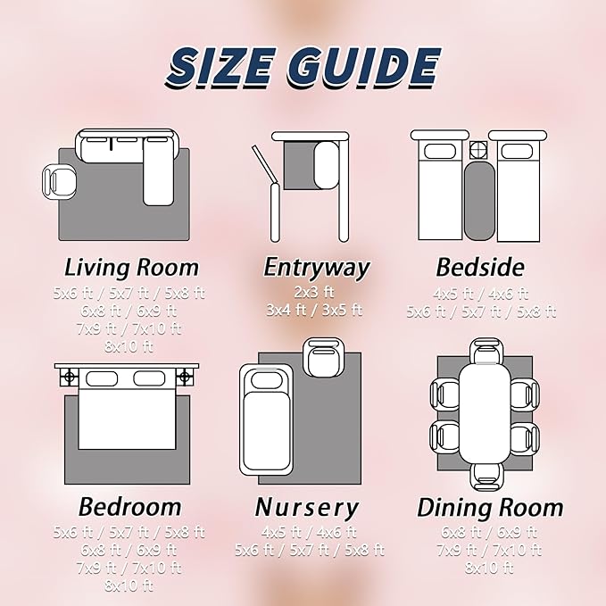 Pink Christmas Rug for Bedroom - 8x10 Rug, Santa Claus Living Room Rugs, Cartoon Xmas Bedroom Rugs, Reindeer Christmas Stocking Carpet, Xmas Tree Home Decor & Gifts